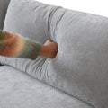 Sky Cloud Slope Sectional Sofa, Modular Comfort Linen L-Shaped Sectional 4-Seater