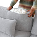 Sky Cloud Slope Sectional Sofa, Modular Comfort Linen L-Shaped Sectional 4-Seater