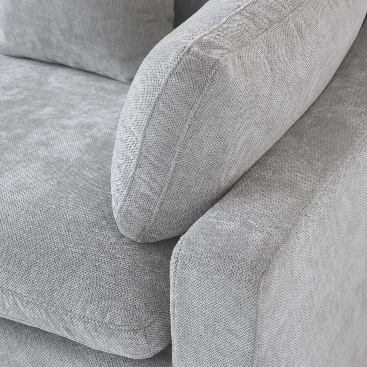 Sky Cloud Slope Sectional Sofa, Modular Comfort Linen L-Shaped Sectional 4-Seater