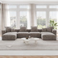 Pixel Modern Modular Sofa, Corduroy Slipcovers - Replacement Covers Only, Brown