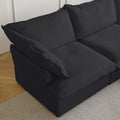 Sky Classic Linen Cloud Sofa, Modular Washable 122-Inch Linen L-Shaped Sectionals 4-Seaters