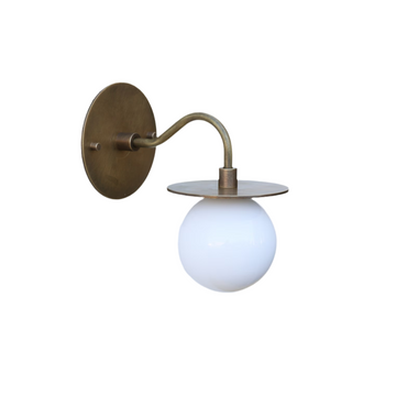 Stilnovo Style Brass Sputnik One Light Wall Sconce