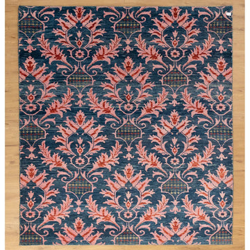 Floral Pink Hand knotted Rug..