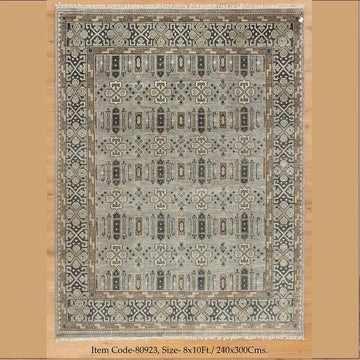 Ikat Stylish Design Hand-Knotted Rug: Transform Your Space