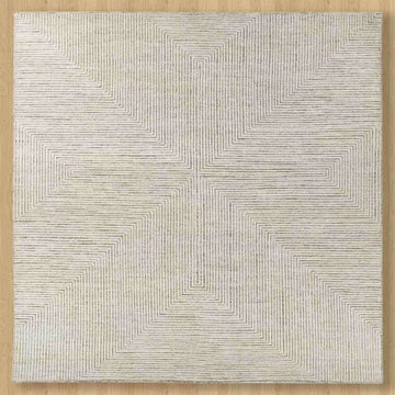 Linear ivory striped rug