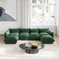 Urban Sectional Sofa, Plush Comfort Chenille U-Shaped Sectionals 6-Seaters