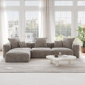 Pixel Modern Modular Sofa, Corduroy Slipcovers - Replacement Covers Only, Brown
