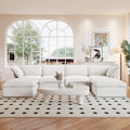 Sky Classic Linen Cloud Sofa, Linen Sectional Sofa Slipcovers - Replacement Covers Only, White