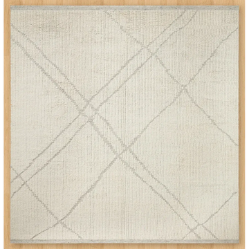 Moroccan Ribbed Grey Ivory Rug