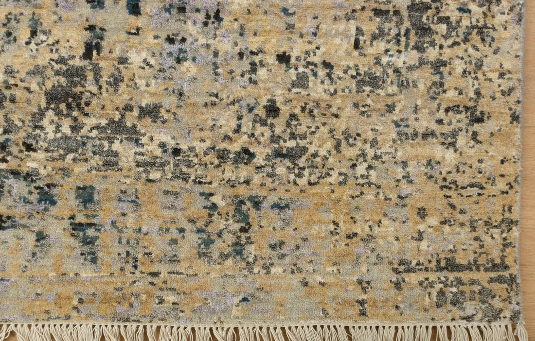 5x7 Sanganer | Modern Hand knotted Abstract Painting Rug