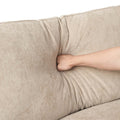 Sky Cloud Slope Sectional Sofa, Pet-Friendly Linen L-Shaped Sectional 5-Seater, Khaki