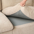Sky Cloud Slope Sectional Sofa, Modular Comfort Linen L-Shaped Sectional 4-Seater, Khaki