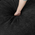 Sky Cloud Slope Sectional Sofa, Modular Comfort Linen L-Shaped Sectional 4-Seater, Black