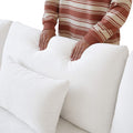 Sky Cloud Slope Sectional Sofa, Pet-Friendly Linen L-Shaped Sectional 5-Seater, White