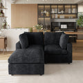 Sky Modular Track Arm Sectional Cloud Sofa, Loveseat Sofa Chaise Chenille and Linen Washable Sofa
