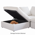 Sky Cloud Sectional Sofa, Replaceable Cover 201-Inch Linen U-Shaped Sectionals 9-Seaters