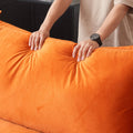 Sky Classic Velvet Cloud Sofa, Replaceable Cover 83-Inch Velvet L-Shaped Sectionals 3-Seaters