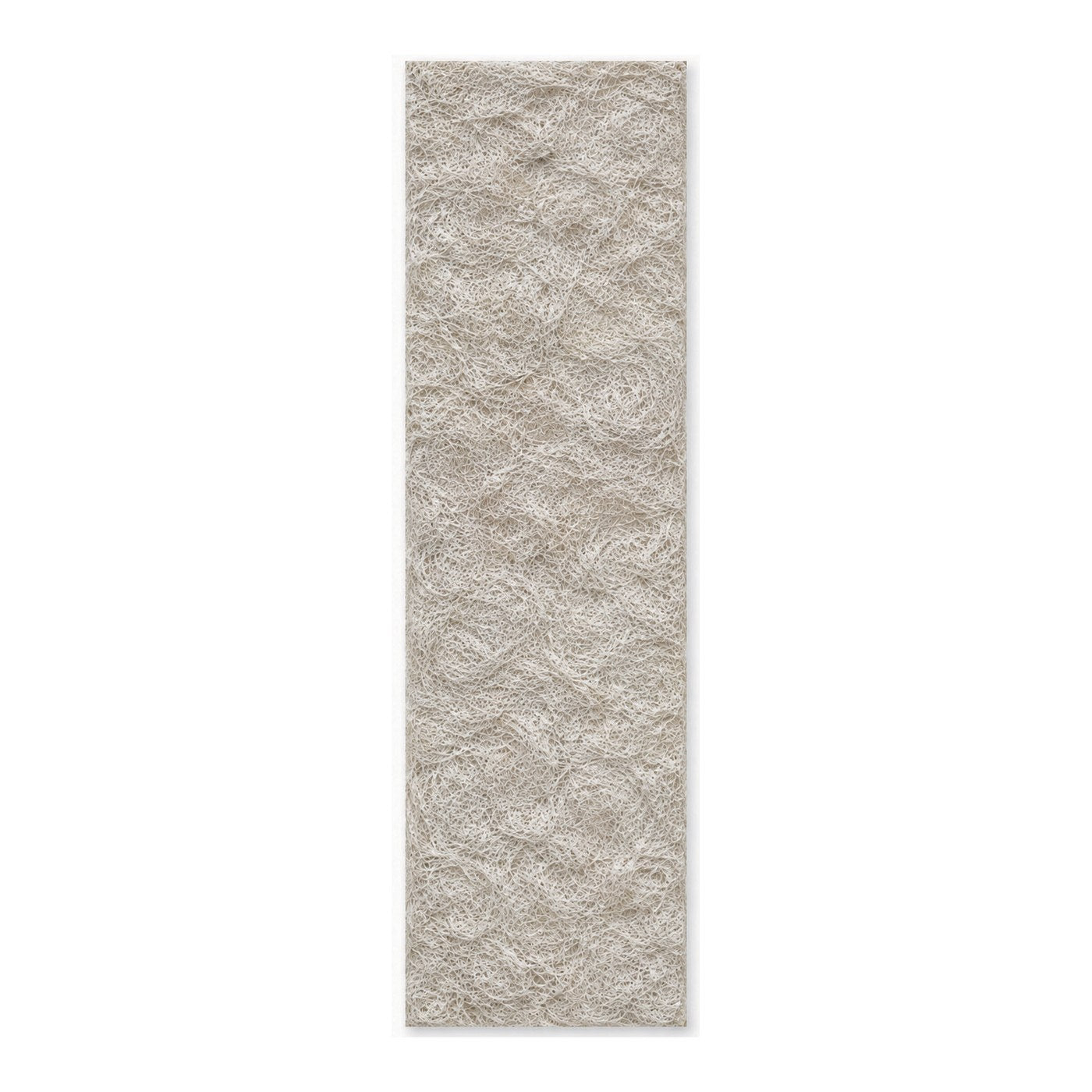 Wool wall panel shown flat on white, 24" x 96"