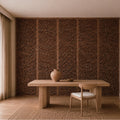 Grapevine wall panels installed across a feature wall