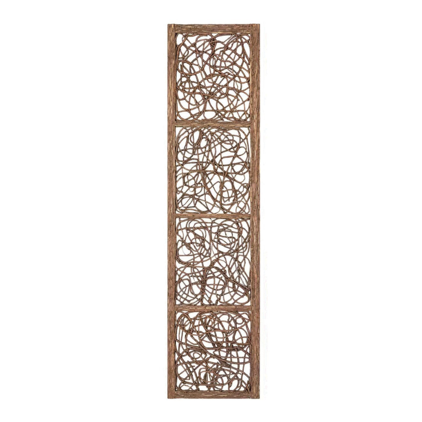 Red Rattan wall panel shown flat on white, 24" x 96"