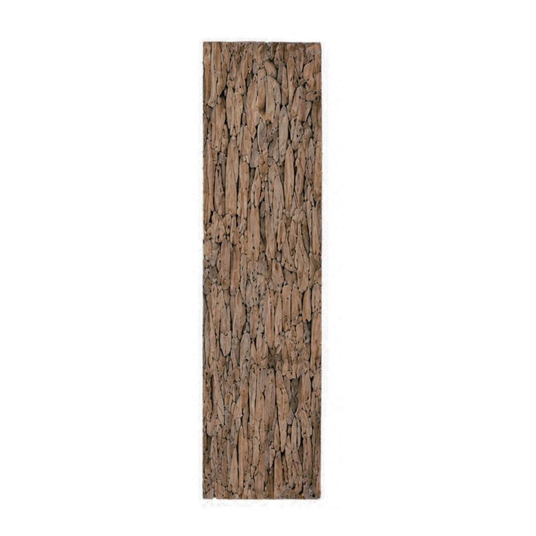Driftwood wall panel shown flat on white, 24" x 96"