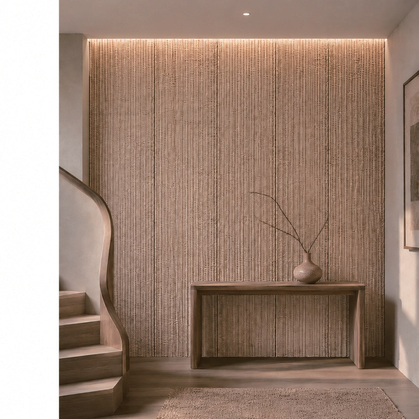 White Willow wall panels installed across a feature wall