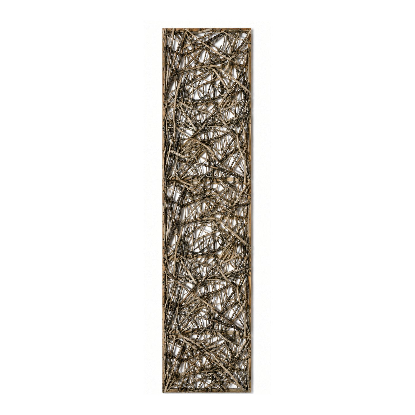 Twig wall panel shown flat on white, 24" x 96"