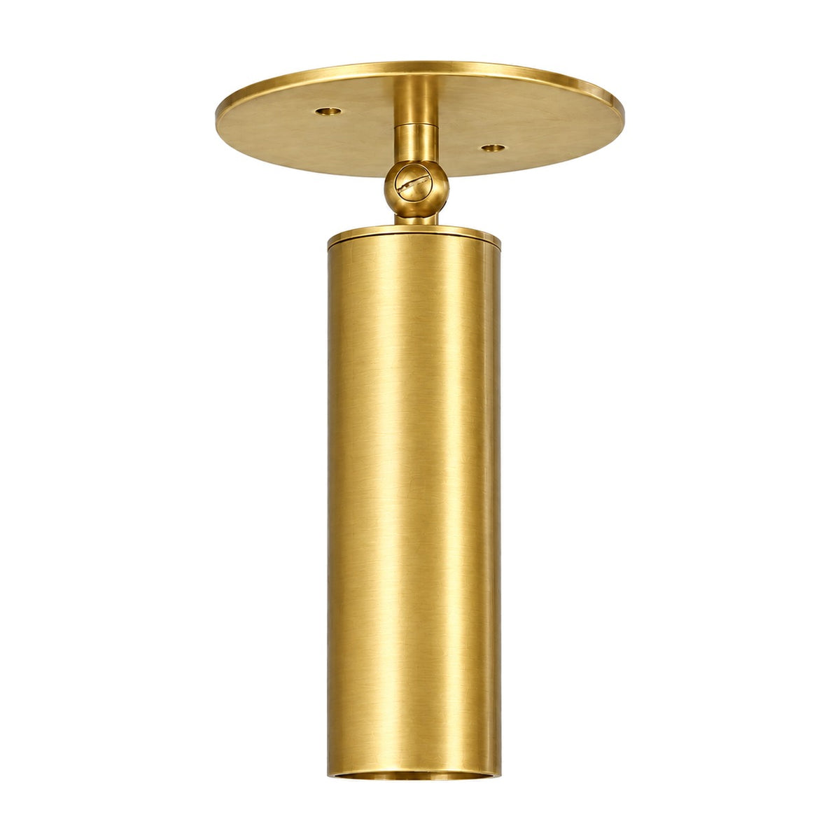 Adjustable Brass Ceiling Spotlight in raw brass
