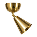 Adjustable Angle Ceiling Spotlight in polished brass