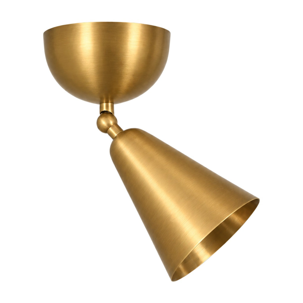 Adjustable Angle Ceiling Spotlight in brushed brass