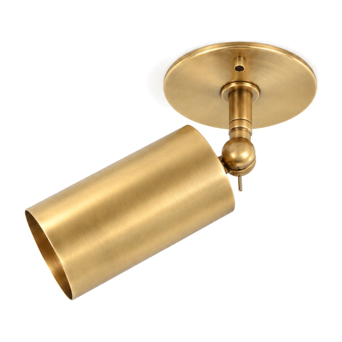 Adjustable Solid Brass Ceiling Spotlight – Precision Lighting with Style in brushed brass