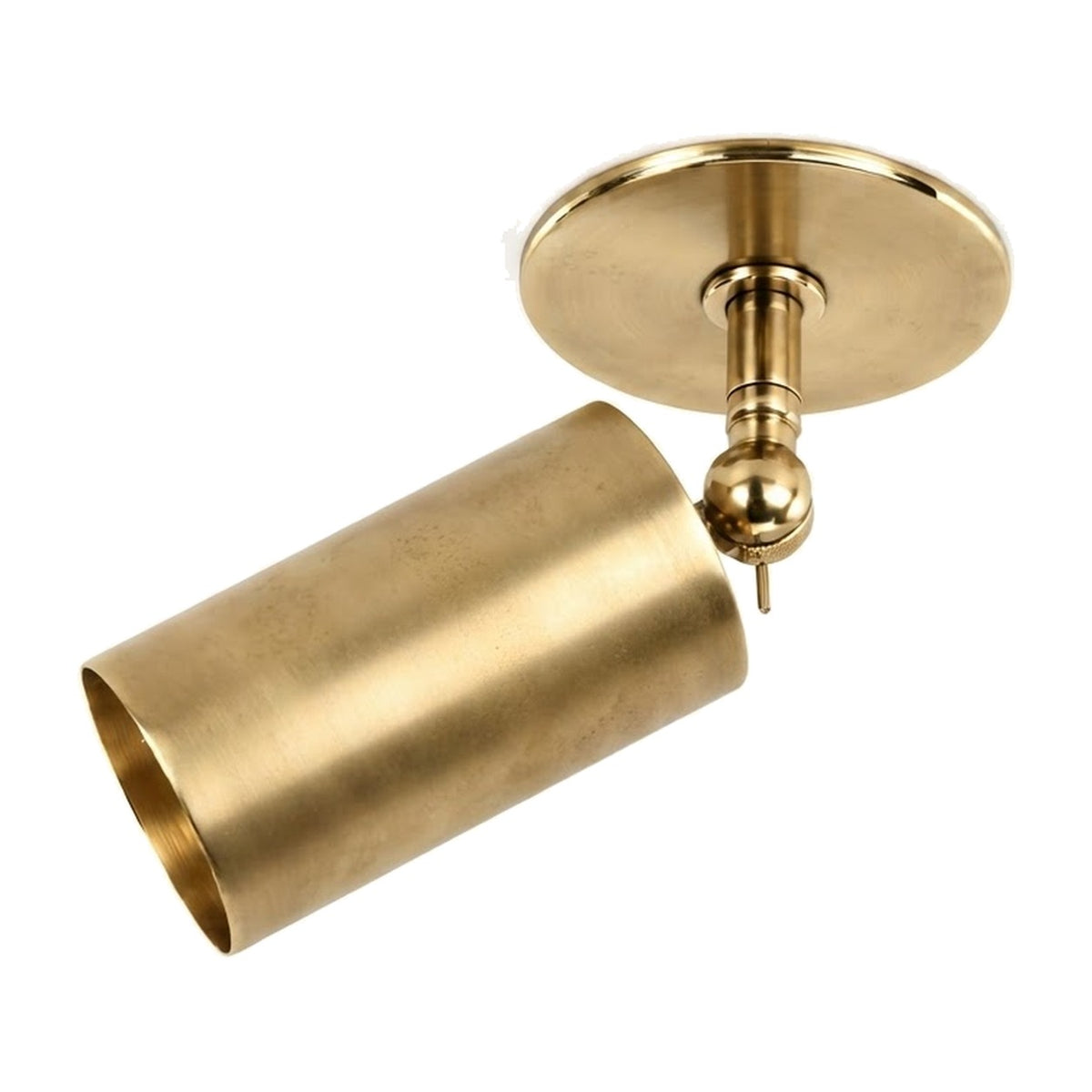Adjustable Solid Brass Ceiling Spotlight – Precision Lighting with Style in raw brass