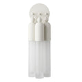 Antique Brass Wall Lamp with Glass Cylinder in matte white