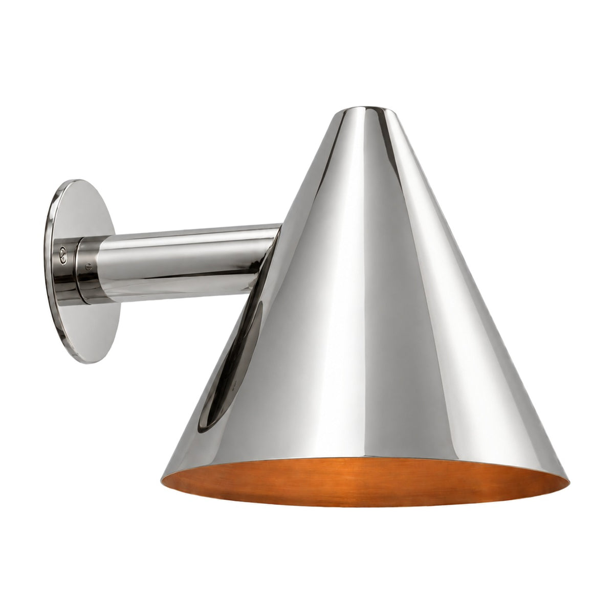 Articulated Wall Lamp – Mid-Century Modern Brass Sconce in polished chrome