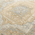 Artisan Hand-Knotted Mamluk Distressed look Rug, close up of the texture