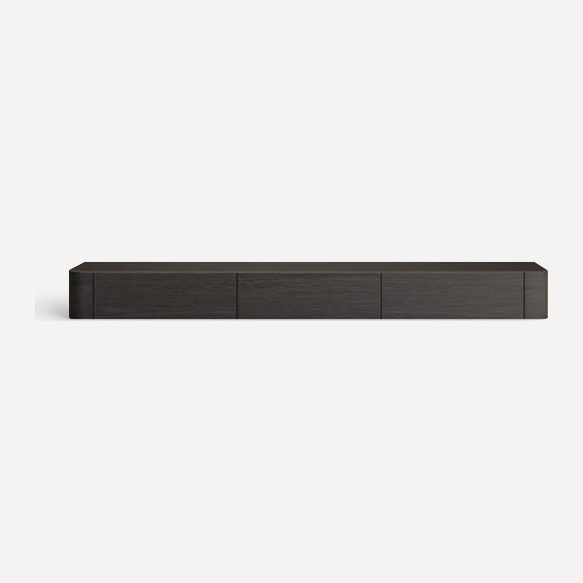 Blackened Floating Wall Mounted Media Console 79in, front view