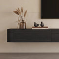 Blackened Floating Wall Mounted Media Console 79in, view 5