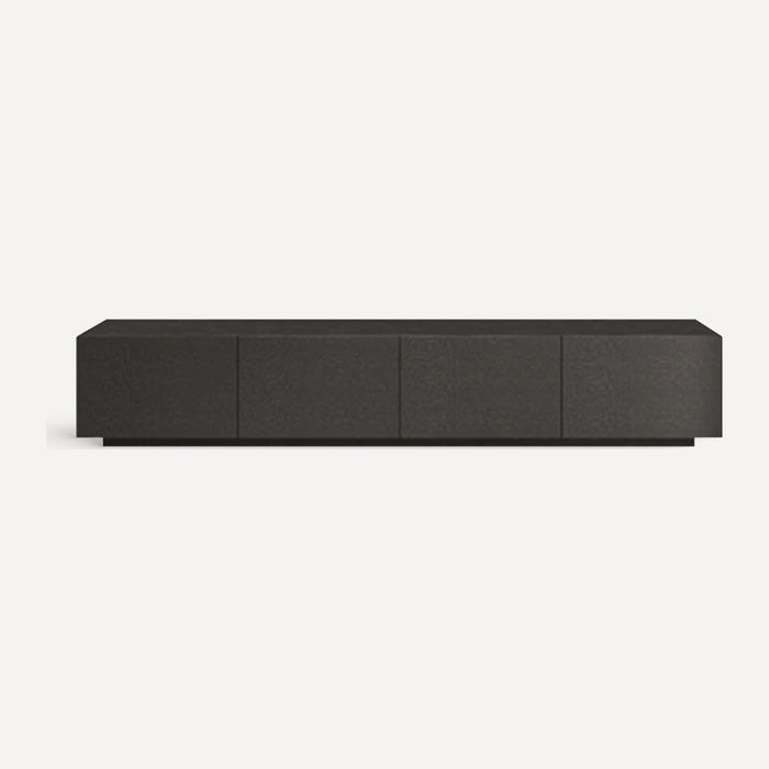 Blackened Wide Storage TV Console 87in, front view