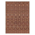 Bohemian-Inspired Hand-Knotted Geometric Rug, full view on a white background