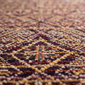 Bohemian-Inspired Hand-Knotted Geometric Rug, close up of the texture