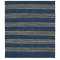 Boho Chic Jute Stripe Rug - Stylish and Sustainable Floor Decor, full view on a white background