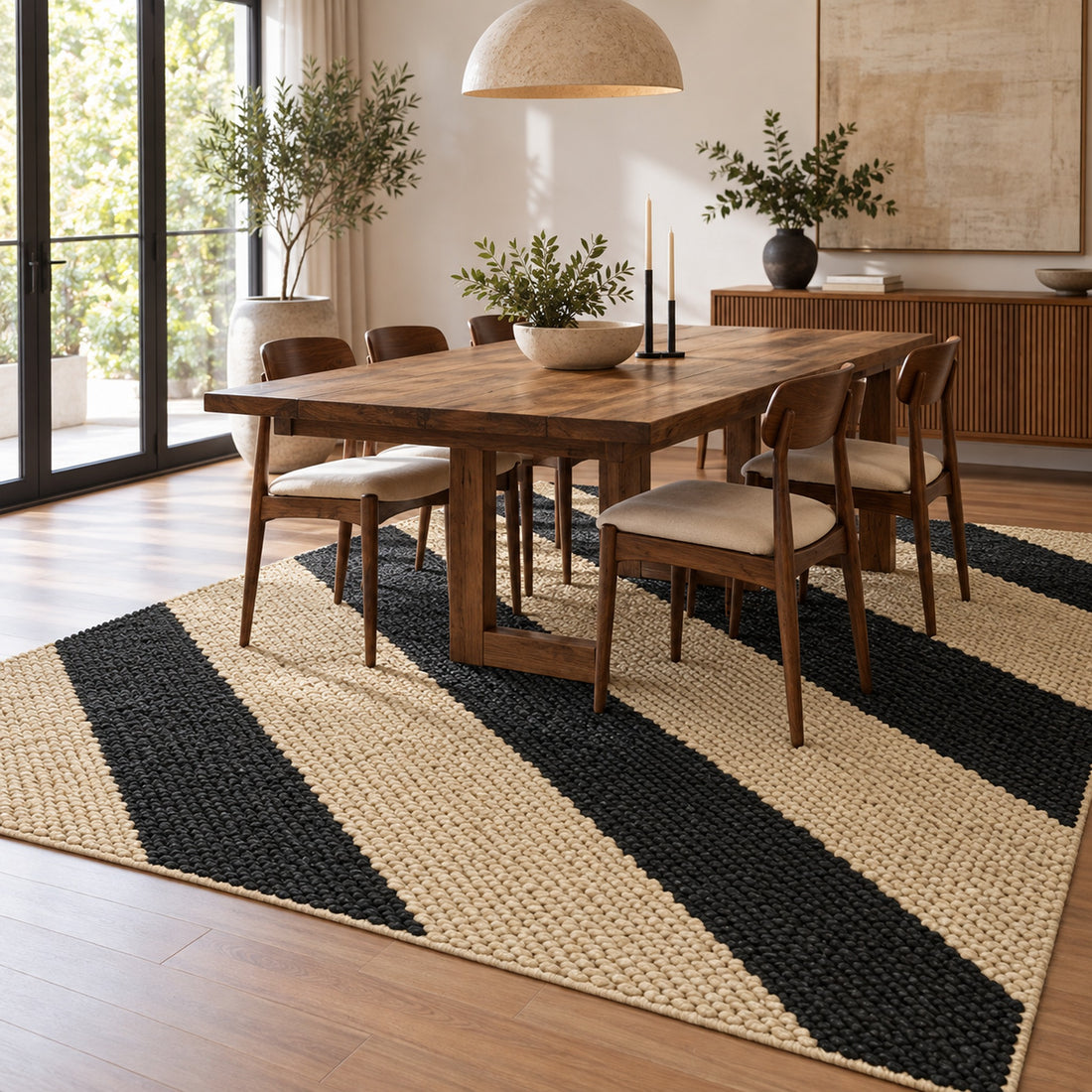 Braided Jute Rug - Rustic Charm for Any Space, full view on a white background