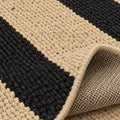 Braided Jute Rug - Rustic Charm for Any Space, folded corner showing the back
