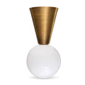 Handmade Brass Cone Flush Mount Ceiling Light in antique brass