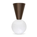 Handmade Brass Cone Flush Mount Ceiling Light in blackened brass