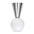 Handmade Brass Cone Flush Mount Ceiling Light in polished chrome