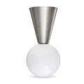 Handmade Brass Cone Flush Mount Ceiling Light in brushed chrome