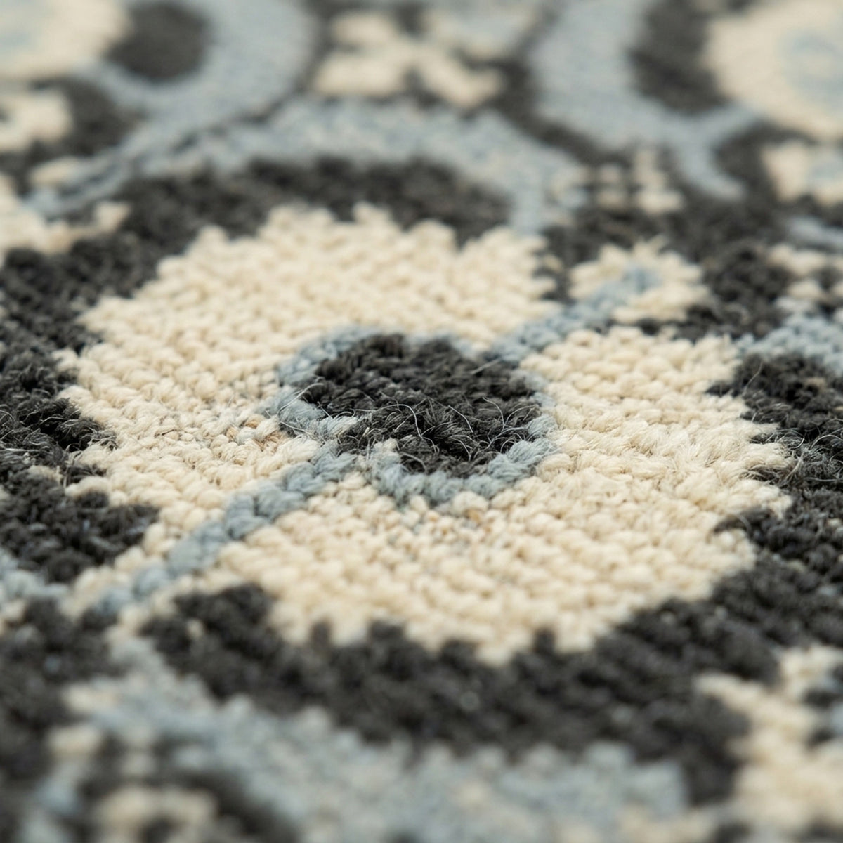 Casavani Turkish Tribal Rug, close up of the texture
