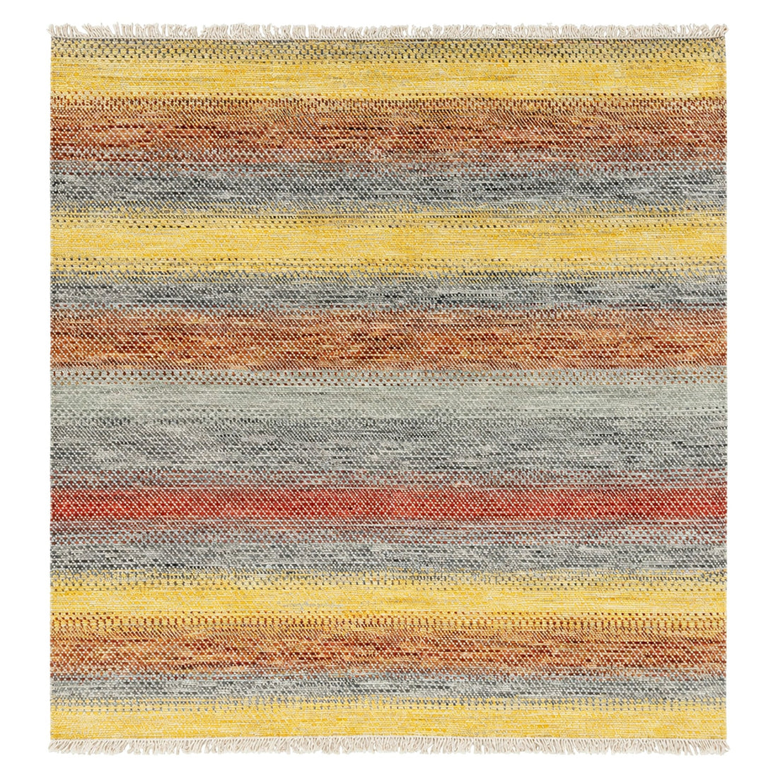 Colorful Gabbeh Vintage Area Washable Rug, full view on a white background