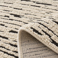Contemporary Shag High Pile Rug - Cozy Elegance, folded corner showing the back